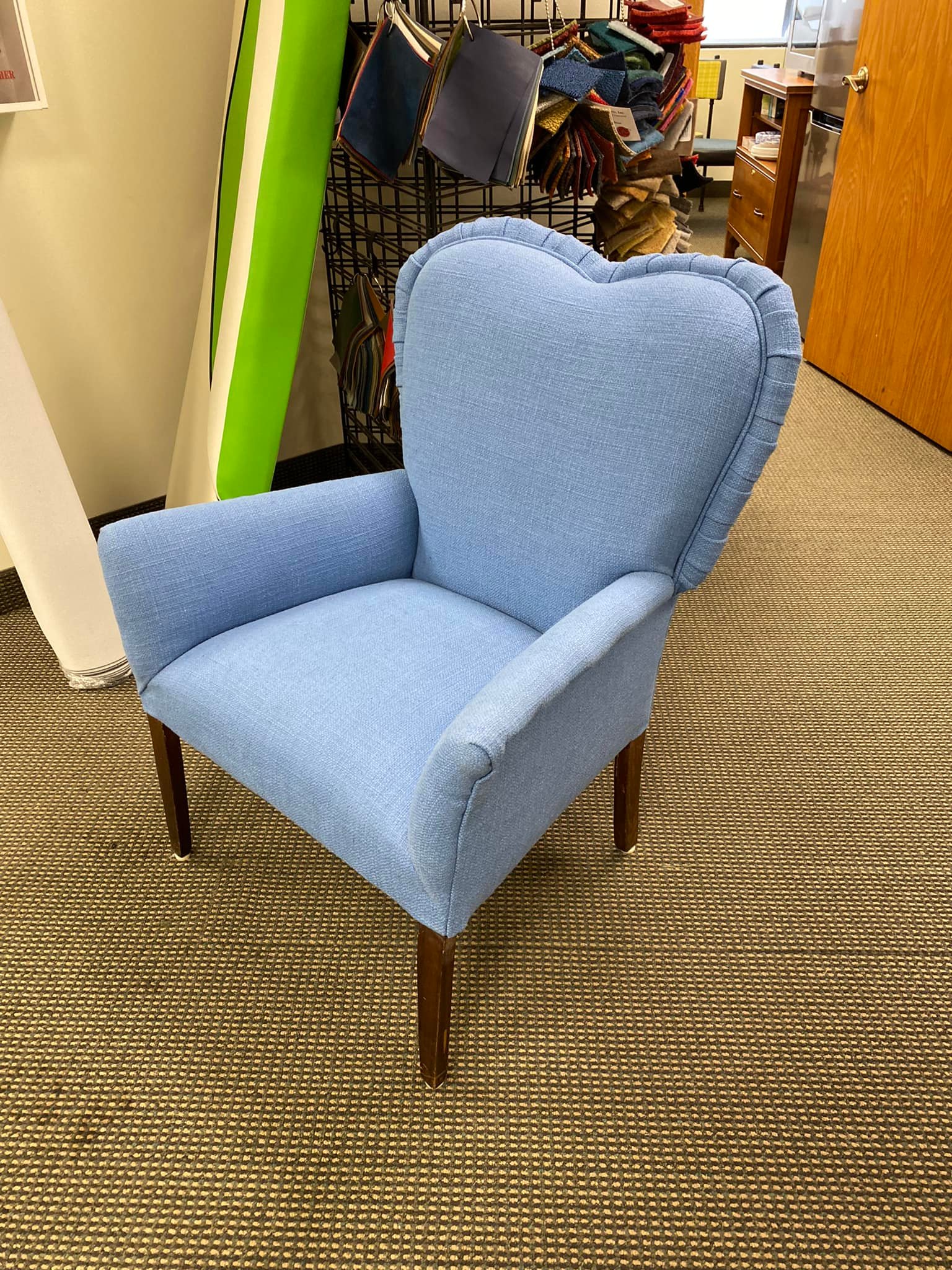 Blue Woven Heart Chair