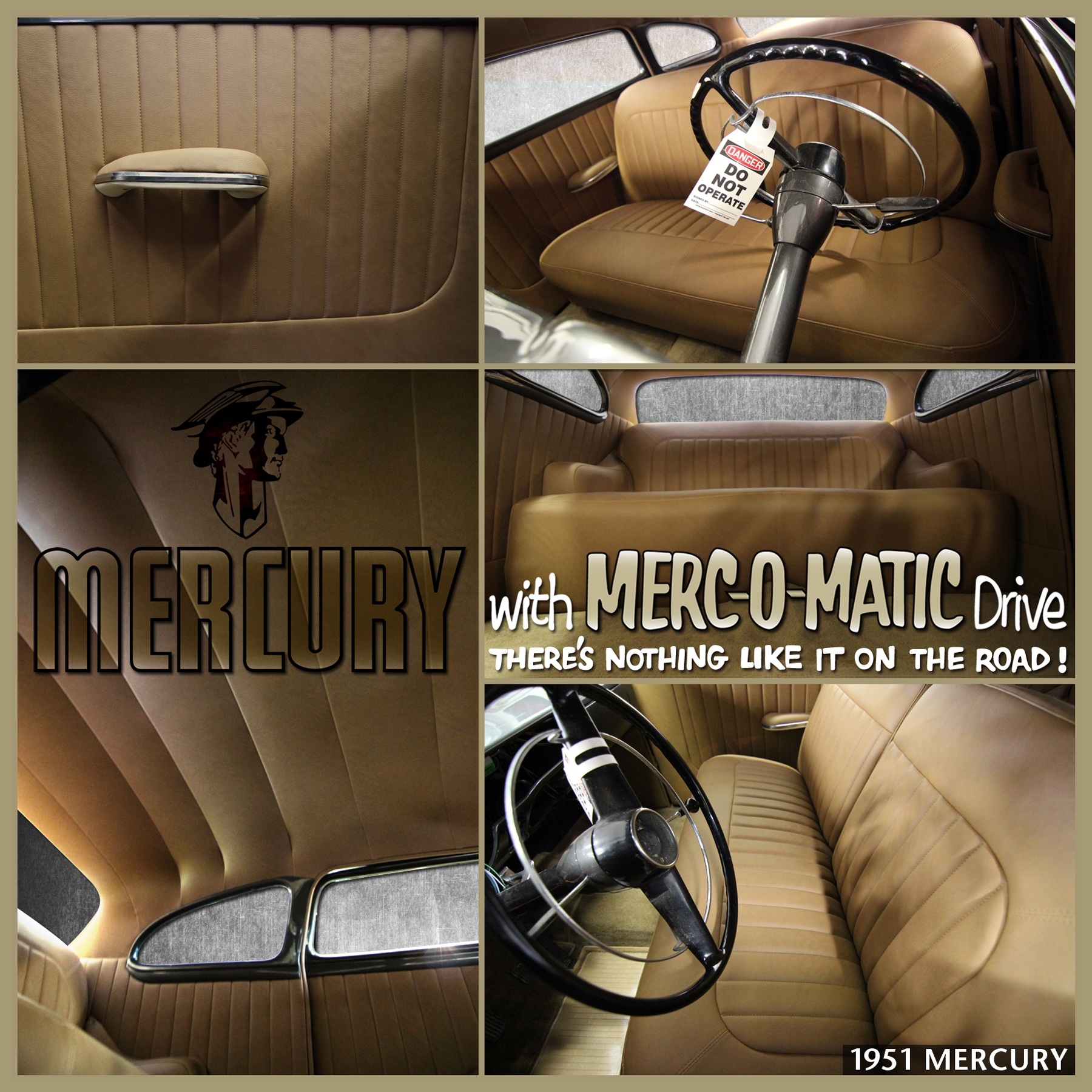 Automobile Upholstery Restoration / Automotive Fabric Repair- 1951 Mercury