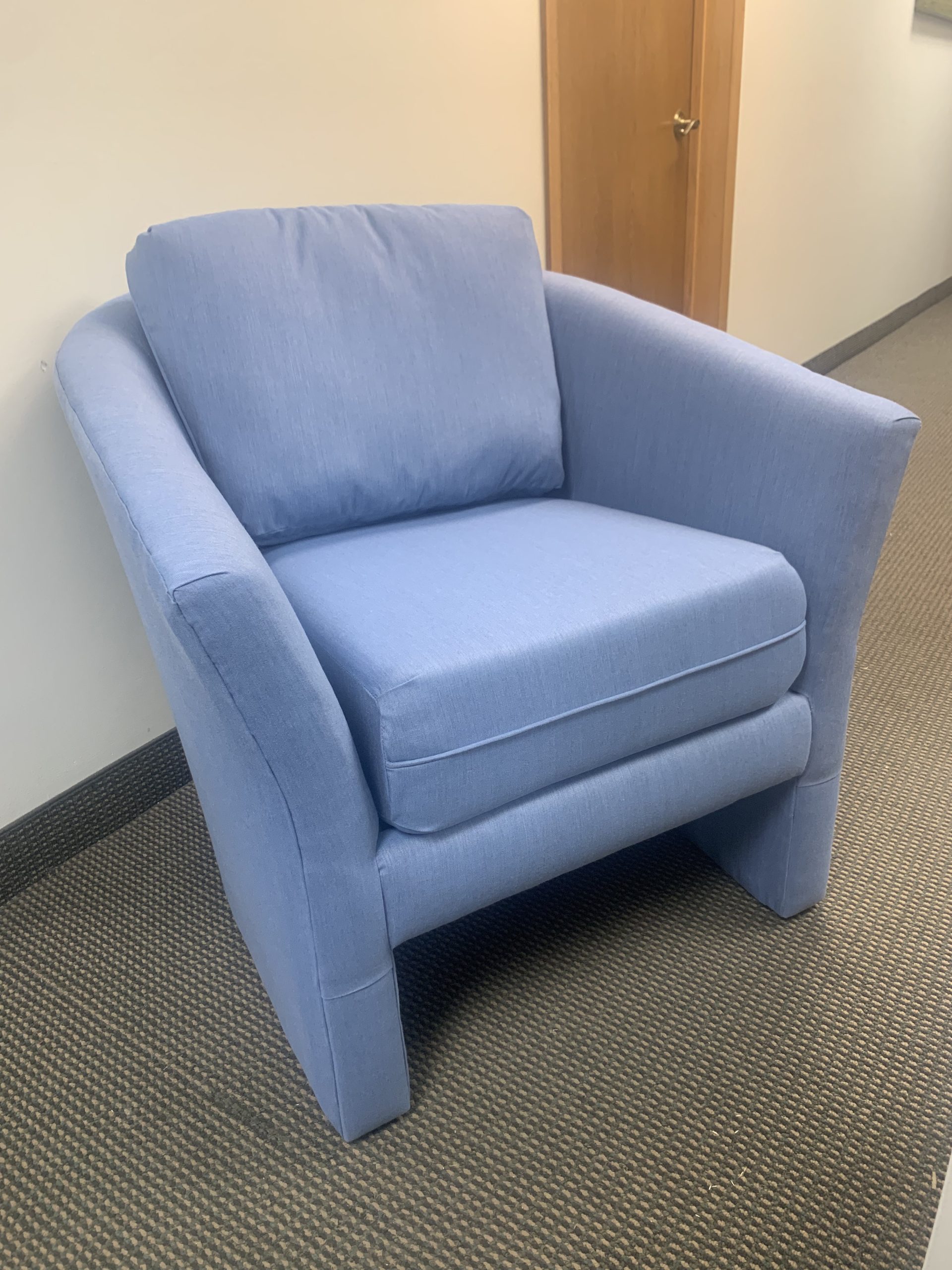 Blue Reupholstered Armchair