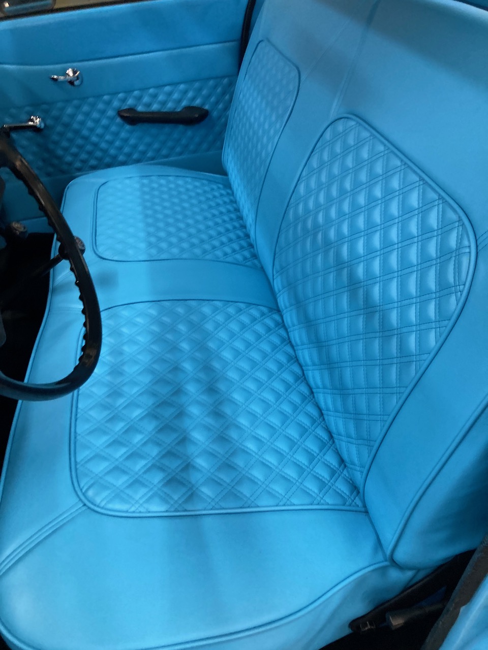 Automobile Upholstery Restoration - Blue Interior Car Upholstery